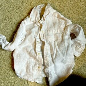 White linen Janie and jack shirt